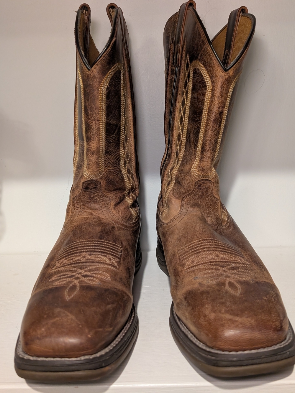 Laredo Brown Distressed Leather Western Boots